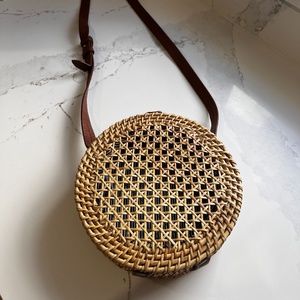 J Crew Rattan Crossbody